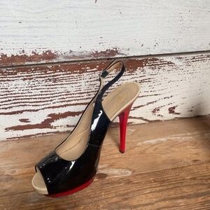 Giuseppi Zanotti Peep Toe Patent Leather Pump 8.5